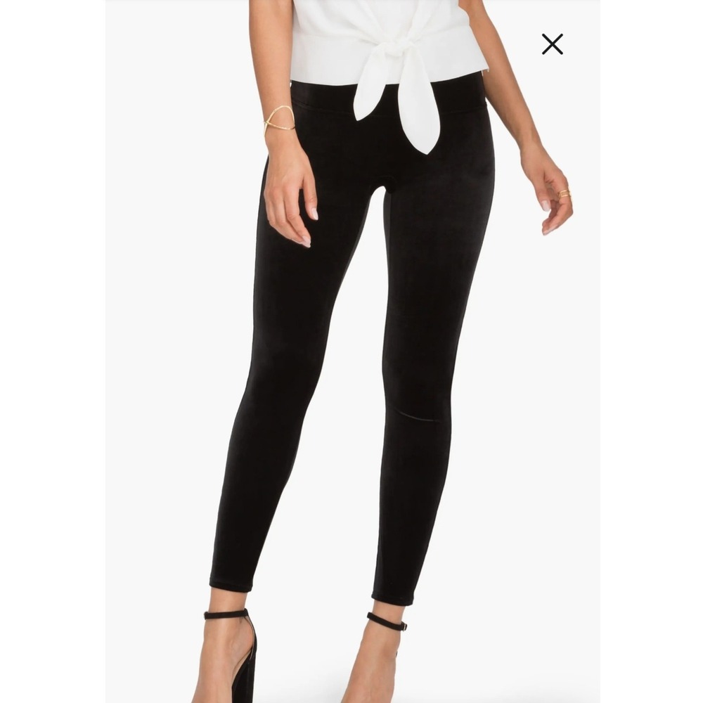 SPANX Velvet Leggings Black XS Extra Small Pull On Comfort Stretch Pants